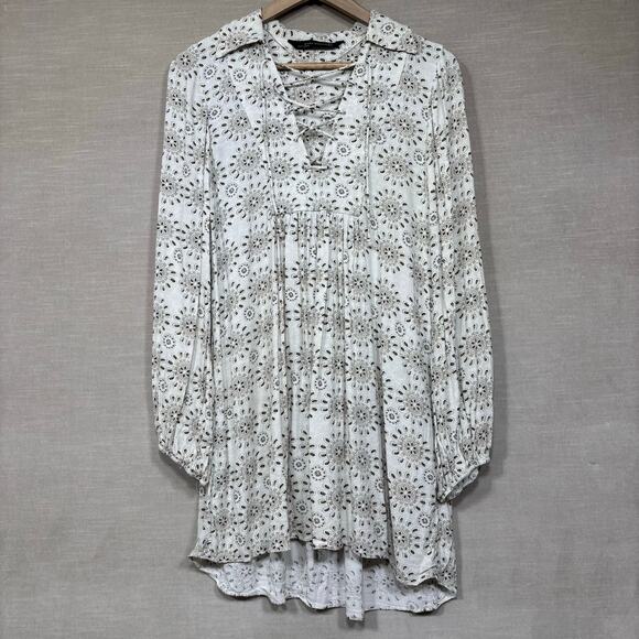 Zara Dresses & Skirts - Zara Woman Eyelet Lace Dress Medium Romantic Chic Boho Indie Retro Parisian